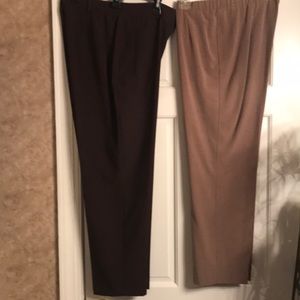 Elastic Waist Pull-On Pants, Two Pairs, like new